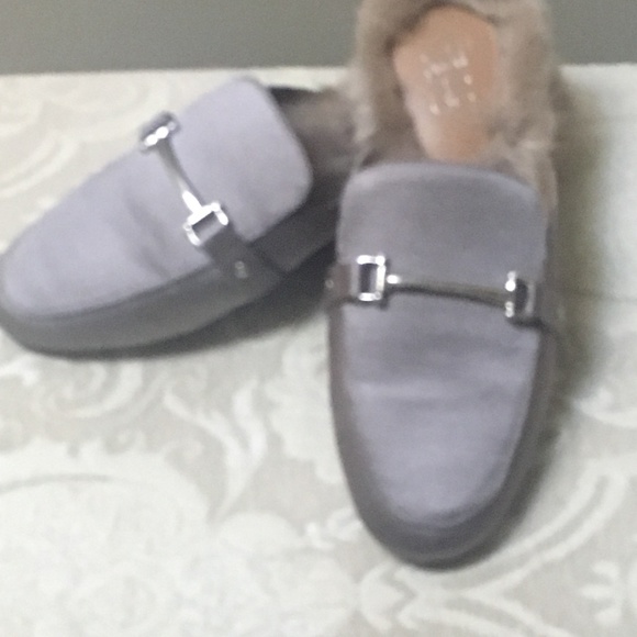 franco sarto fur mules